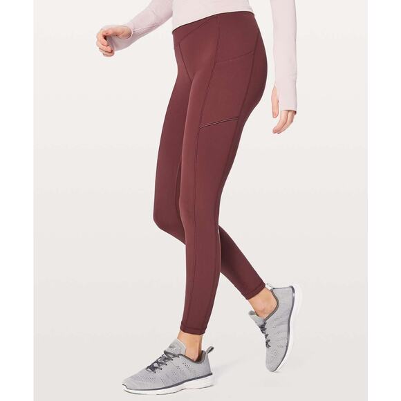 Lululemon speed up tights full on luxtreme redwood 28" - Picture 1 of 9